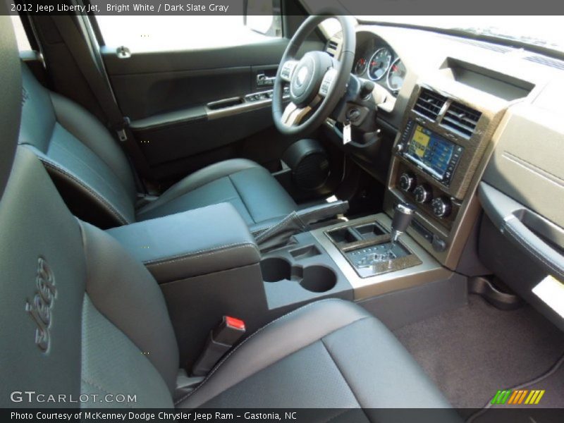 Bright White / Dark Slate Gray 2012 Jeep Liberty Jet