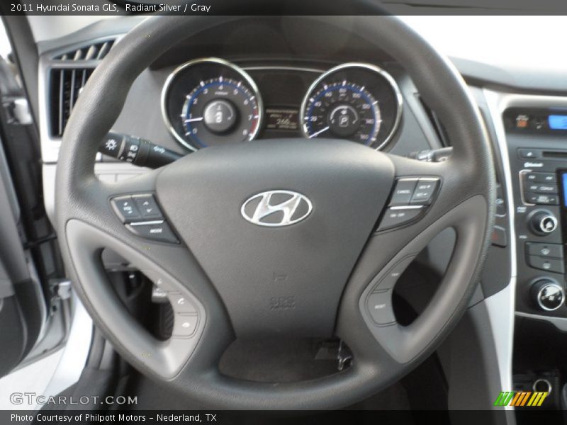 Radiant Silver / Gray 2011 Hyundai Sonata GLS