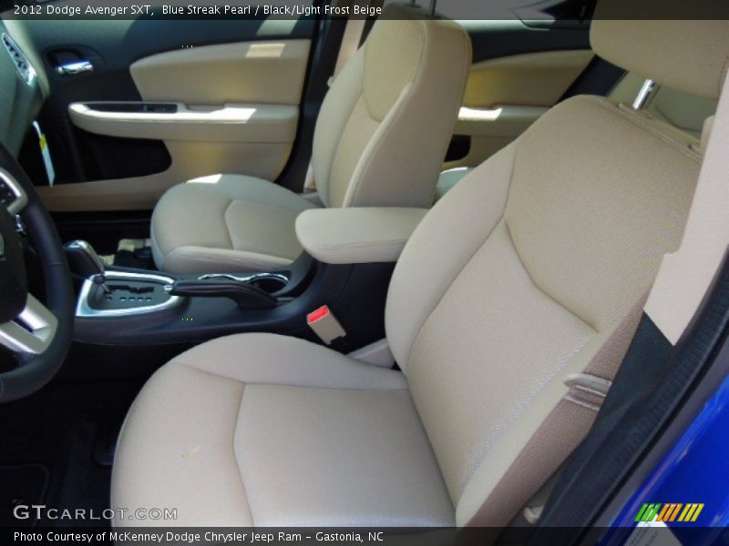Blue Streak Pearl / Black/Light Frost Beige 2012 Dodge Avenger SXT