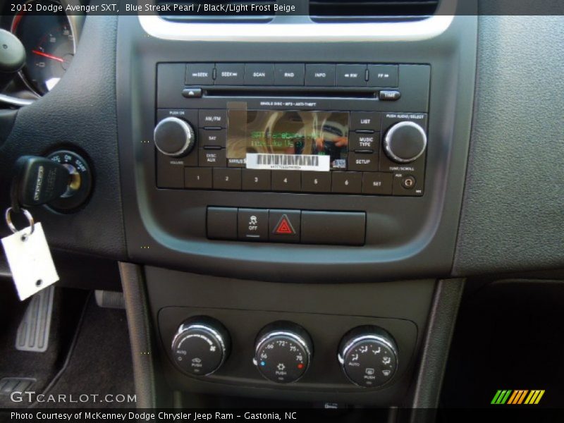 Blue Streak Pearl / Black/Light Frost Beige 2012 Dodge Avenger SXT