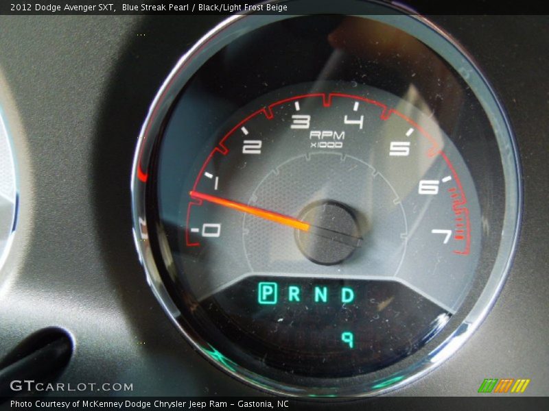 Blue Streak Pearl / Black/Light Frost Beige 2012 Dodge Avenger SXT