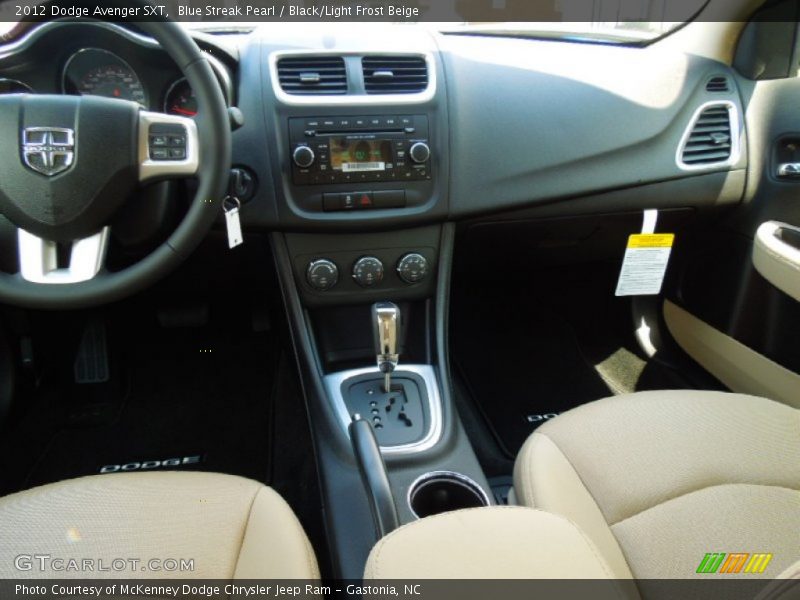 Blue Streak Pearl / Black/Light Frost Beige 2012 Dodge Avenger SXT