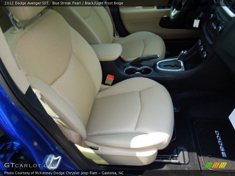 Blue Streak Pearl / Black/Light Frost Beige 2012 Dodge Avenger SXT