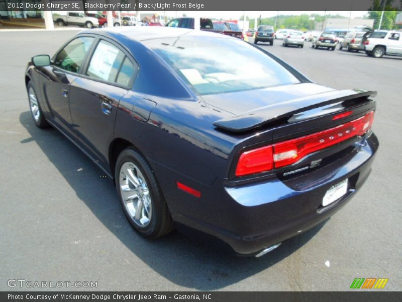 Blackberry Pearl / Black/Light Frost Beige 2012 Dodge Charger SE