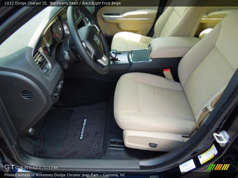 Blackberry Pearl / Black/Light Frost Beige 2012 Dodge Charger SE
