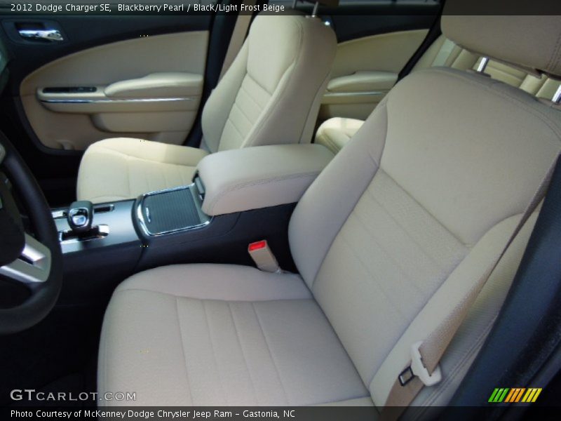 Blackberry Pearl / Black/Light Frost Beige 2012 Dodge Charger SE