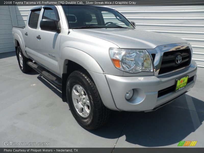 Silver Streak Mica / Graphite Gray 2008 Toyota Tacoma V6 PreRunner TRD Double Cab