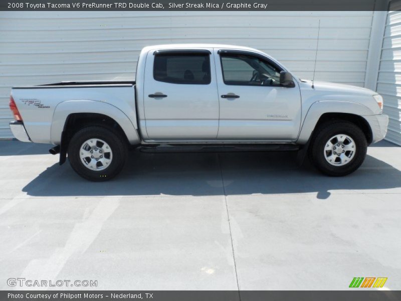 Silver Streak Mica / Graphite Gray 2008 Toyota Tacoma V6 PreRunner TRD Double Cab