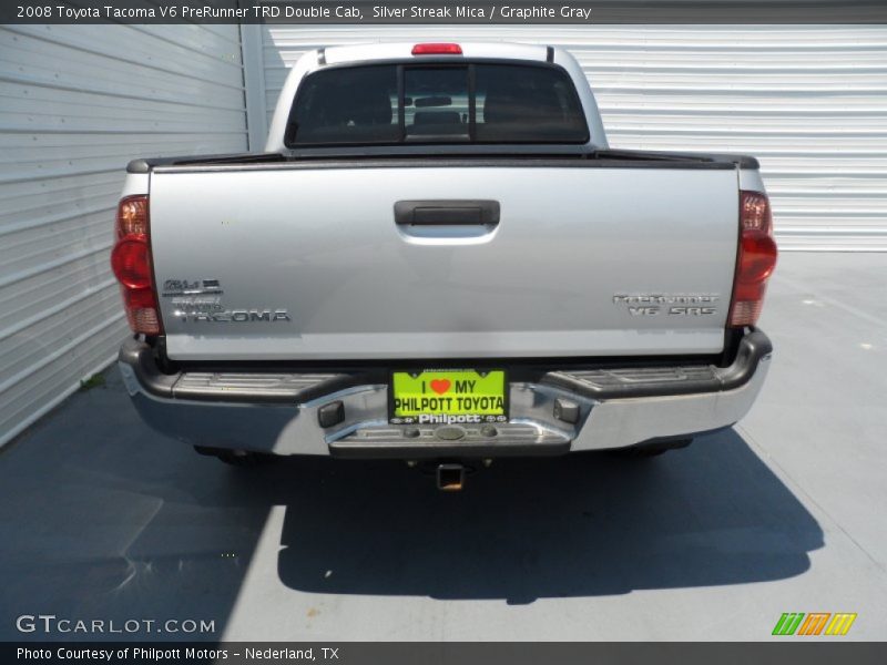 Silver Streak Mica / Graphite Gray 2008 Toyota Tacoma V6 PreRunner TRD Double Cab