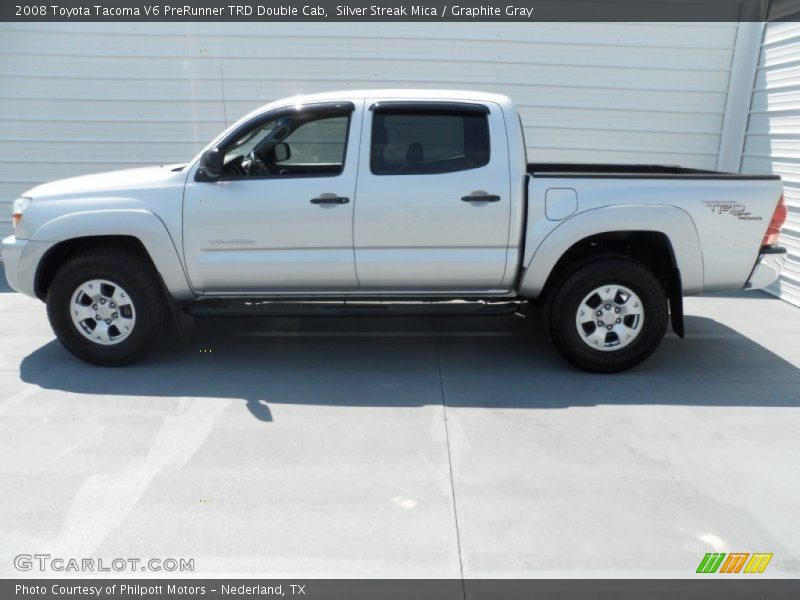 Silver Streak Mica / Graphite Gray 2008 Toyota Tacoma V6 PreRunner TRD Double Cab