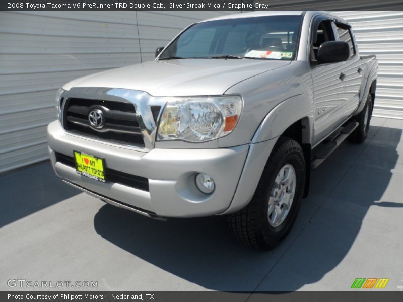 Silver Streak Mica / Graphite Gray 2008 Toyota Tacoma V6 PreRunner TRD Double Cab