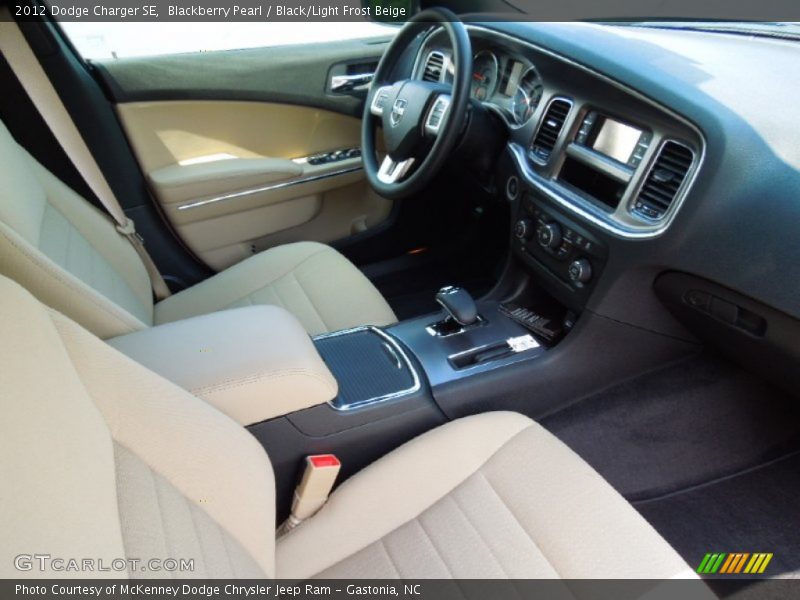Blackberry Pearl / Black/Light Frost Beige 2012 Dodge Charger SE