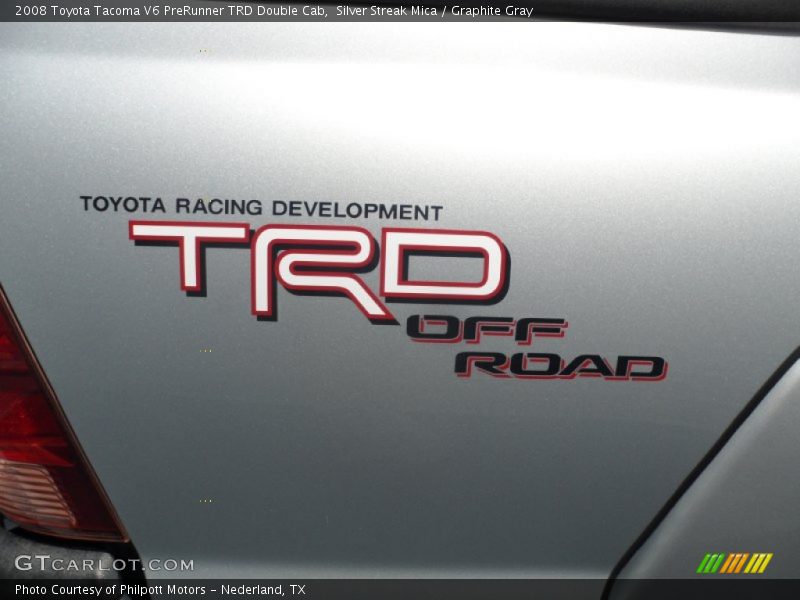 Silver Streak Mica / Graphite Gray 2008 Toyota Tacoma V6 PreRunner TRD Double Cab