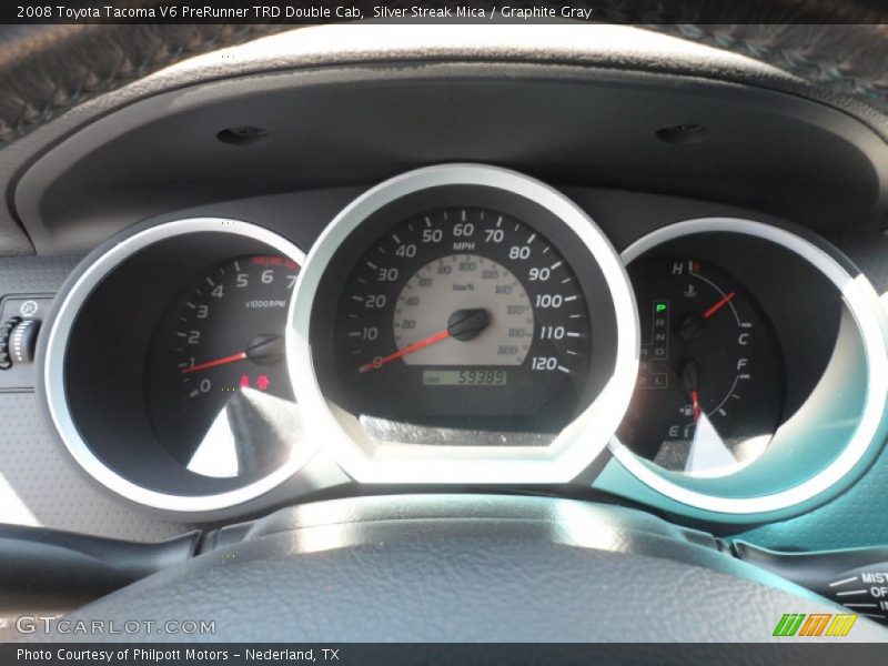 Silver Streak Mica / Graphite Gray 2008 Toyota Tacoma V6 PreRunner TRD Double Cab
