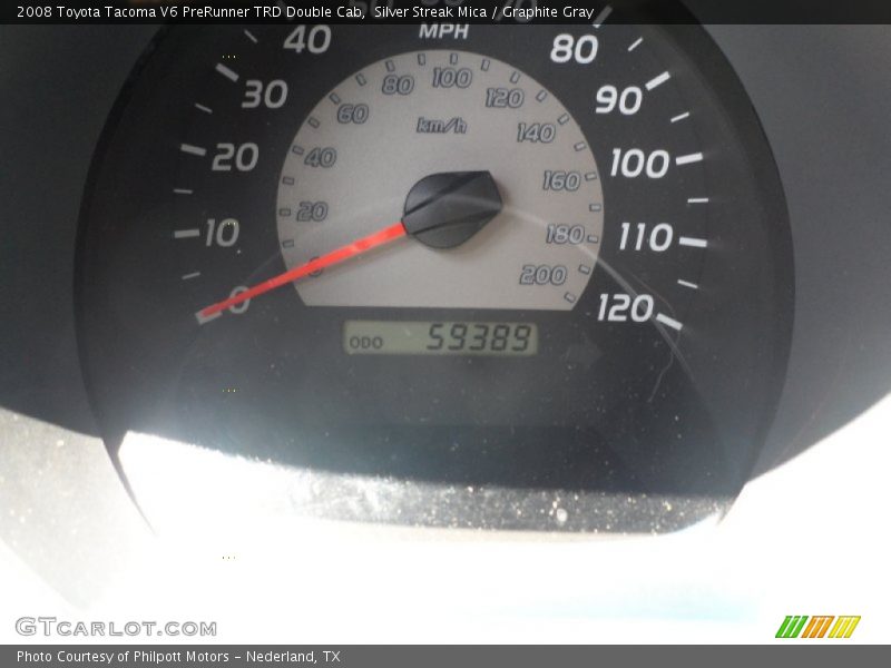 Silver Streak Mica / Graphite Gray 2008 Toyota Tacoma V6 PreRunner TRD Double Cab