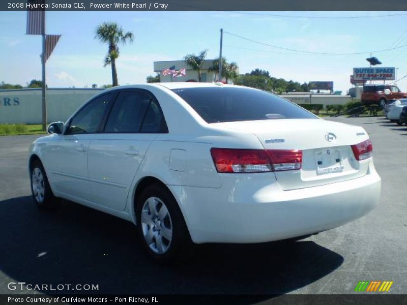 Powder White Pearl / Gray 2008 Hyundai Sonata GLS