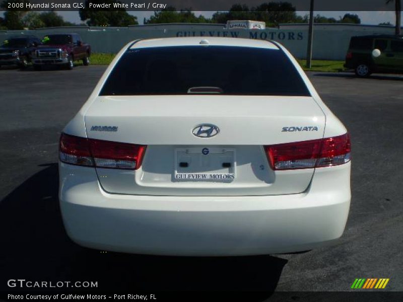 Powder White Pearl / Gray 2008 Hyundai Sonata GLS