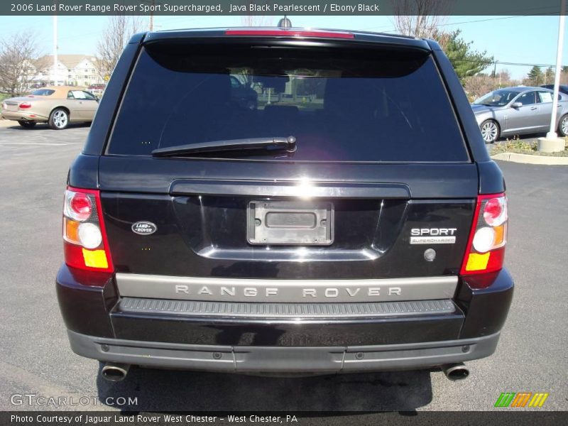 Java Black Pearlescent / Ebony Black 2006 Land Rover Range Rover Sport Supercharged