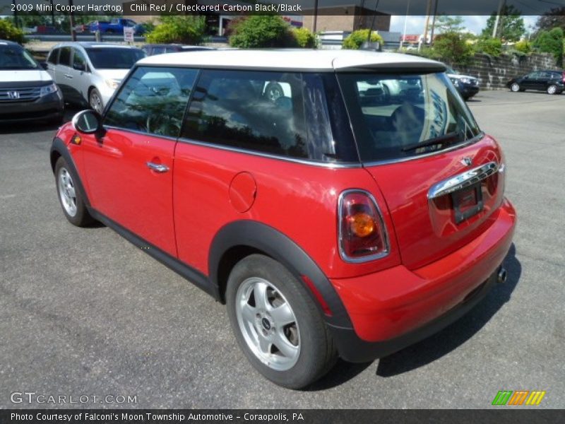 Chili Red / Checkered Carbon Black/Black 2009 Mini Cooper Hardtop