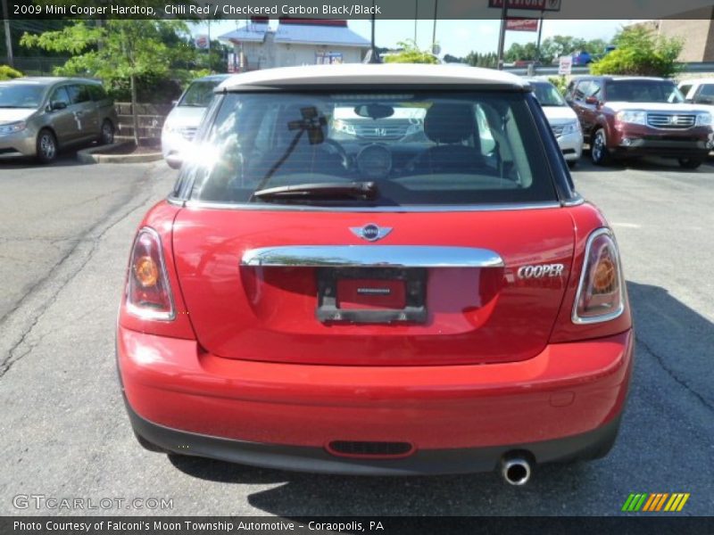 Chili Red / Checkered Carbon Black/Black 2009 Mini Cooper Hardtop