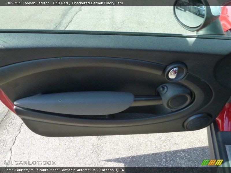 Chili Red / Checkered Carbon Black/Black 2009 Mini Cooper Hardtop