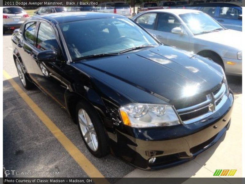 Black / Black/Red 2011 Dodge Avenger Mainstreet