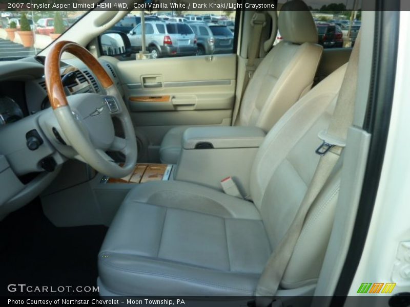 Cool Vanilla White / Dark Khaki/Light Graystone 2007 Chrysler Aspen Limited HEMI 4WD