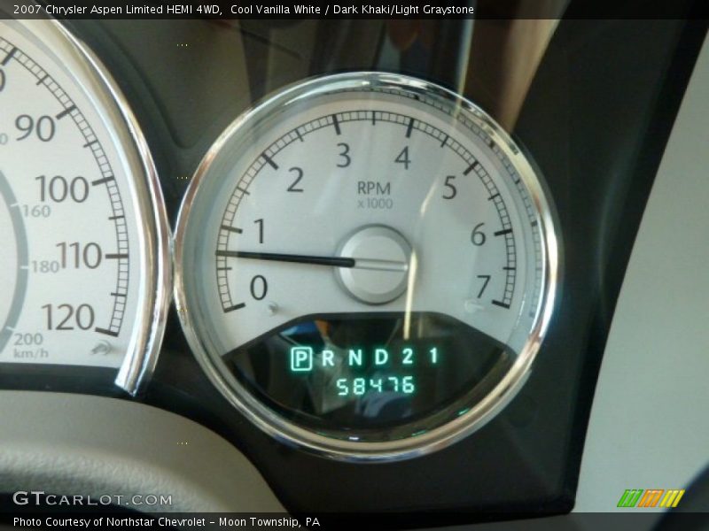 Cool Vanilla White / Dark Khaki/Light Graystone 2007 Chrysler Aspen Limited HEMI 4WD