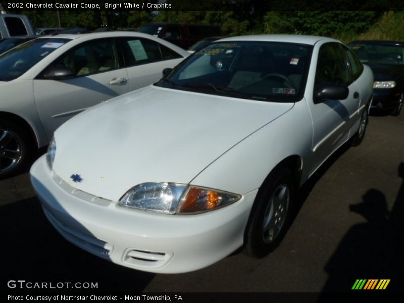 Bright White / Graphite 2002 Chevrolet Cavalier Coupe