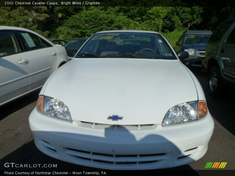 Bright White / Graphite 2002 Chevrolet Cavalier Coupe