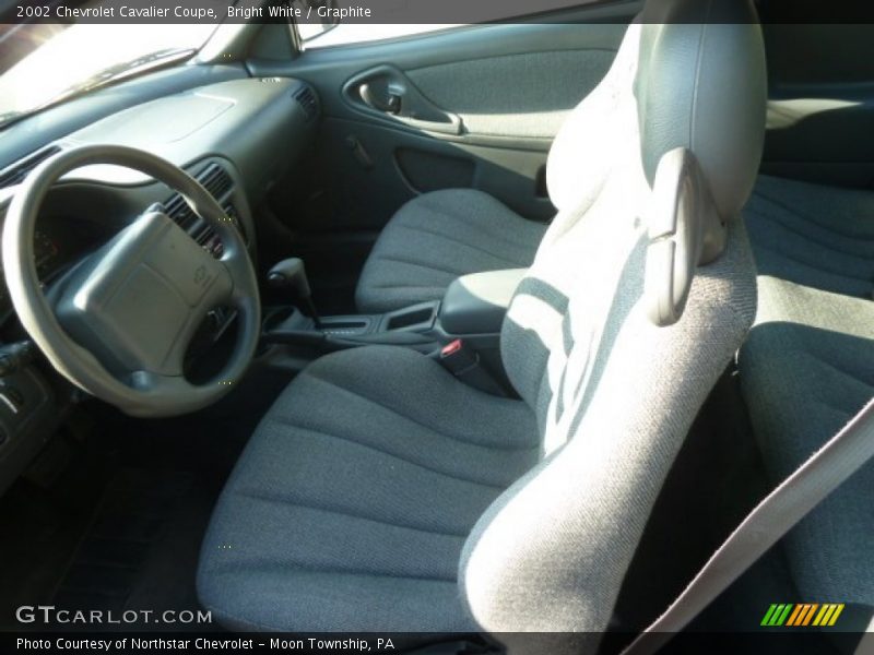 Bright White / Graphite 2002 Chevrolet Cavalier Coupe