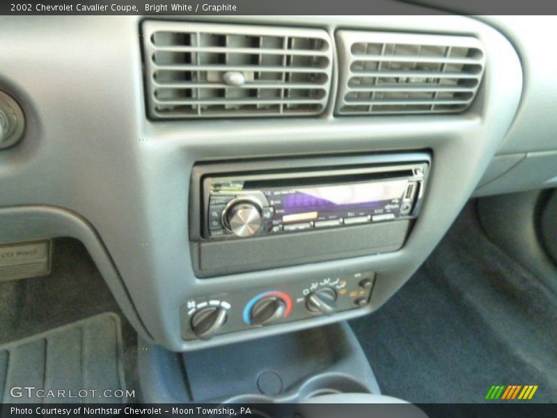 Bright White / Graphite 2002 Chevrolet Cavalier Coupe