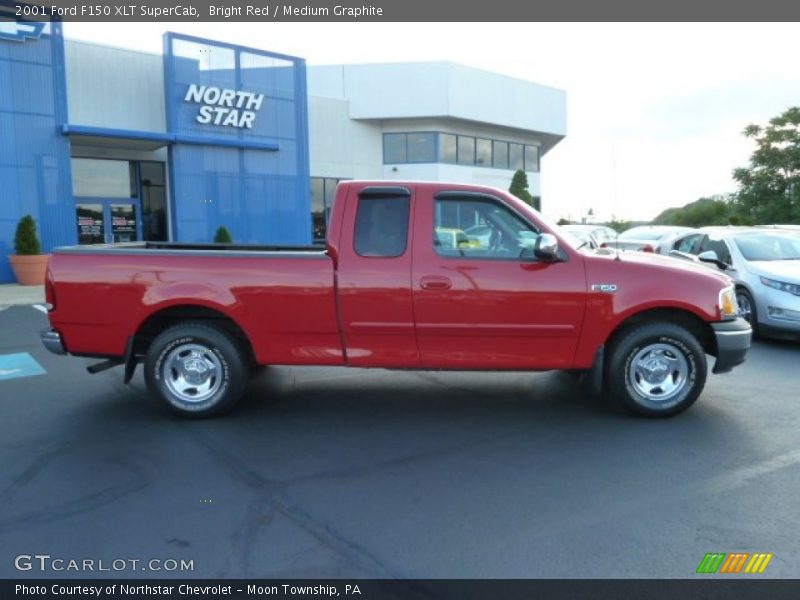 Bright Red / Medium Graphite 2001 Ford F150 XLT SuperCab
