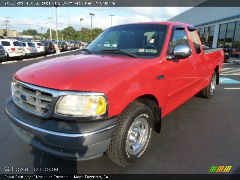Bright Red / Medium Graphite 2001 Ford F150 XLT SuperCab