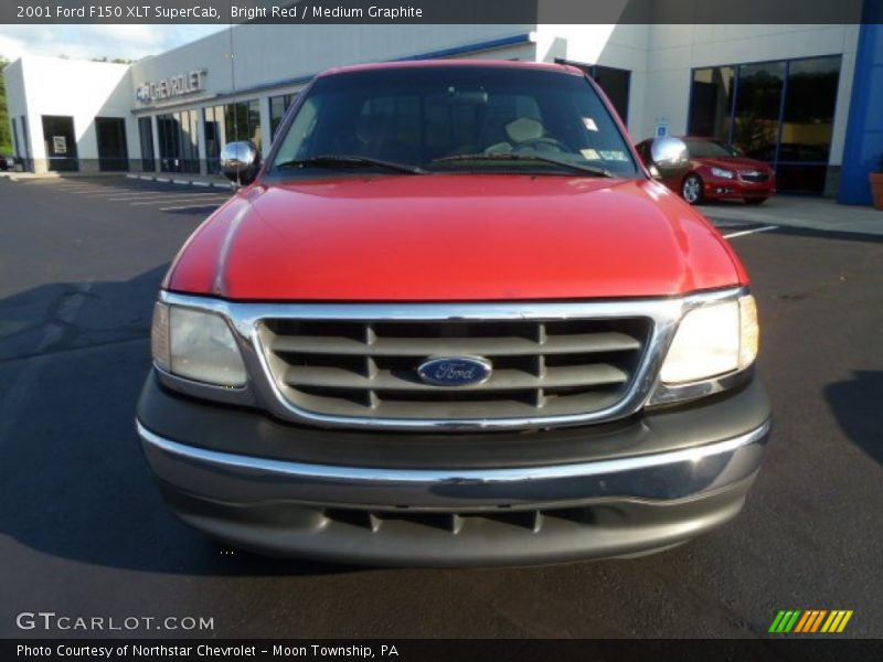 Bright Red / Medium Graphite 2001 Ford F150 XLT SuperCab