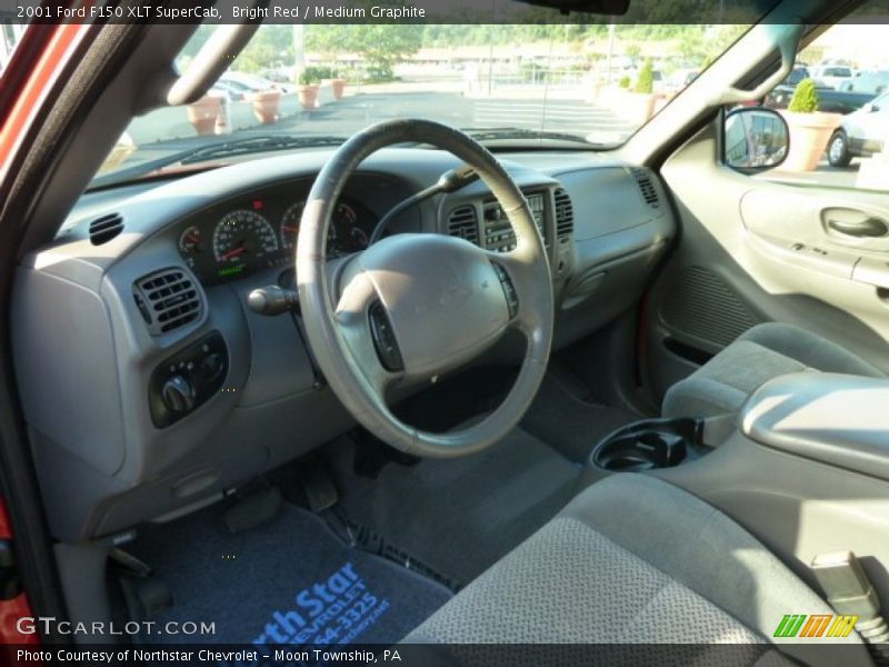 Bright Red / Medium Graphite 2001 Ford F150 XLT SuperCab
