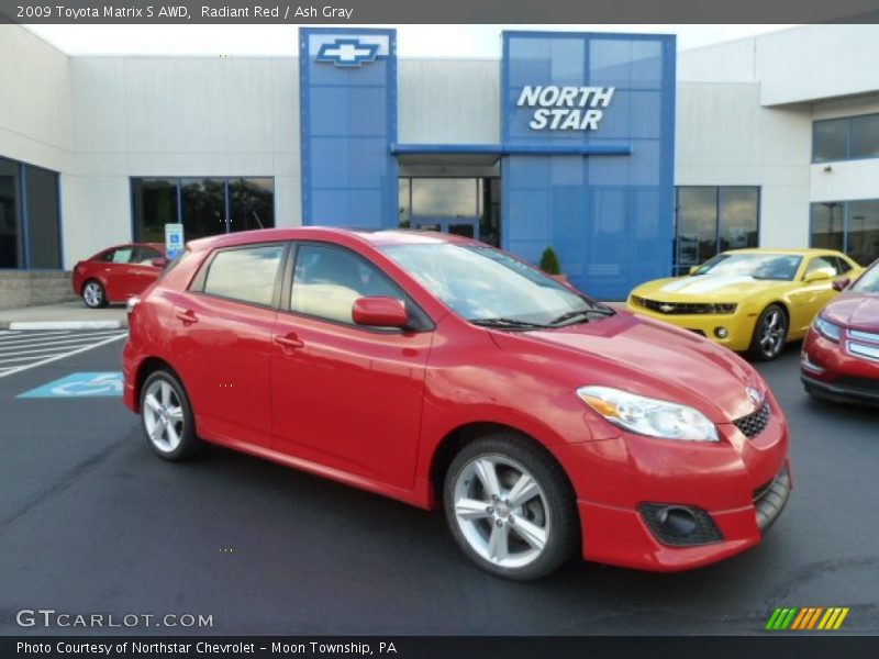 Radiant Red / Ash Gray 2009 Toyota Matrix S AWD