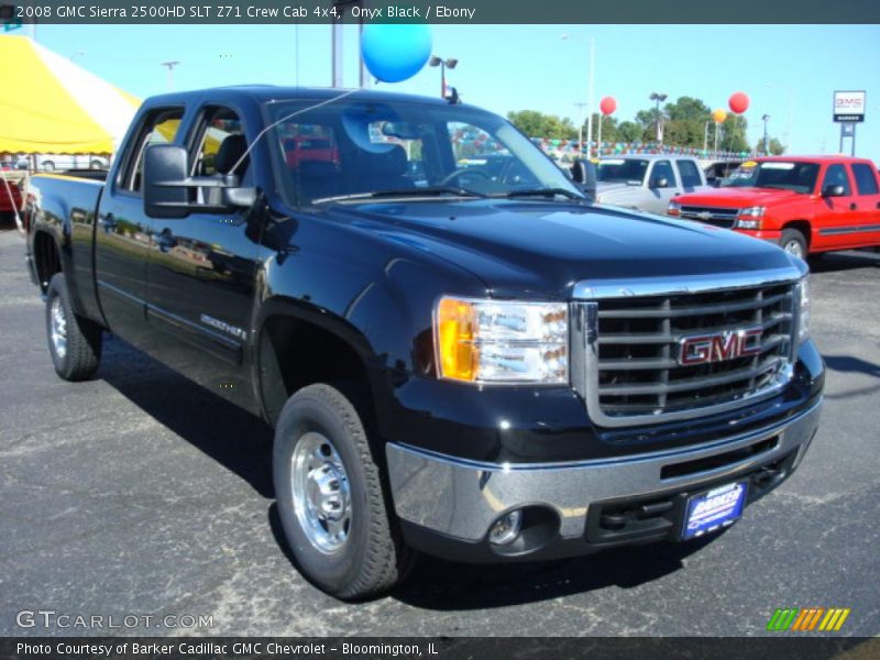Onyx Black / Ebony 2008 GMC Sierra 2500HD SLT Z71 Crew Cab 4x4