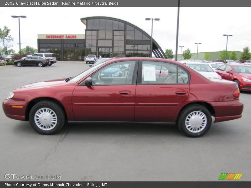 Redfire Metallic / Neutral Beige 2003 Chevrolet Malibu Sedan