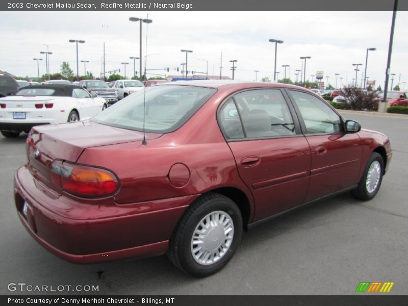 Redfire Metallic / Neutral Beige 2003 Chevrolet Malibu Sedan