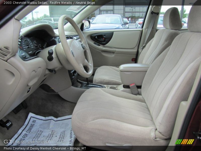 Redfire Metallic / Neutral Beige 2003 Chevrolet Malibu Sedan