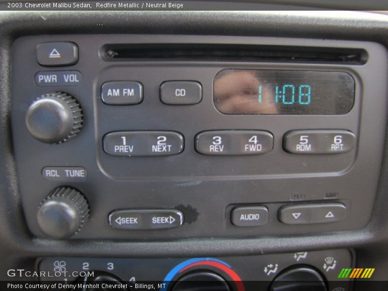 Redfire Metallic / Neutral Beige 2003 Chevrolet Malibu Sedan