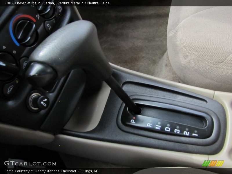 Redfire Metallic / Neutral Beige 2003 Chevrolet Malibu Sedan