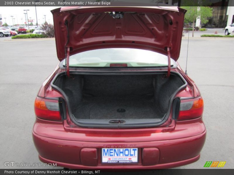 Redfire Metallic / Neutral Beige 2003 Chevrolet Malibu Sedan