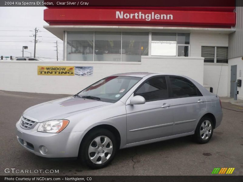 Clear Silver / Gray 2004 Kia Spectra EX Sedan
