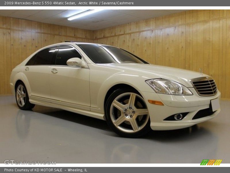 Arctic White / Savanna/Cashmere 2009 Mercedes-Benz S 550 4Matic Sedan