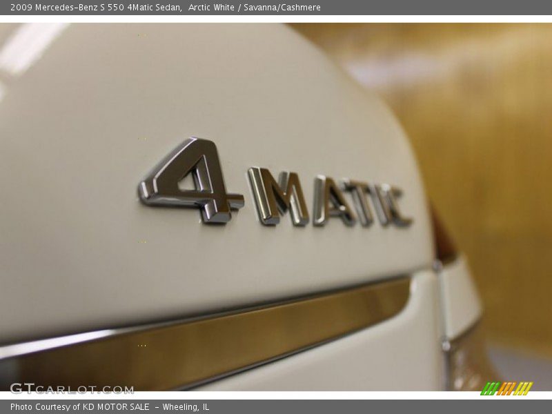 Arctic White / Savanna/Cashmere 2009 Mercedes-Benz S 550 4Matic Sedan