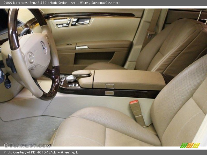 Arctic White / Savanna/Cashmere 2009 Mercedes-Benz S 550 4Matic Sedan