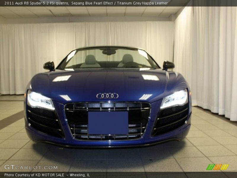 Sepang Blue Pearl Effect / Titanium Grey Nappa Leather 2011 Audi R8 Spyder 5.2 FSI quattro