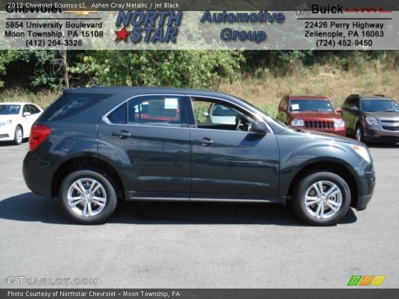 Ashen Gray Metallic / Jet Black 2012 Chevrolet Equinox LS